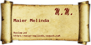 Maier Melinda névjegykártya